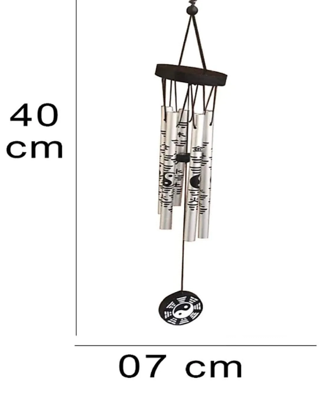 LOVE KART Wind Chime Hanging Vastu Feng Shui Wind Chime for Home, Balcony, Garden and Gallery Bedroom/Gift with Good Sound Quality The Positive Energy Good Luck Height - 16 Inch, Multicolor