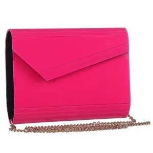 Mad Style Acrylic Slant Envelope Clutch, Pink