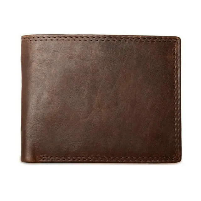 Men's Leather Bi-Fold Wallet