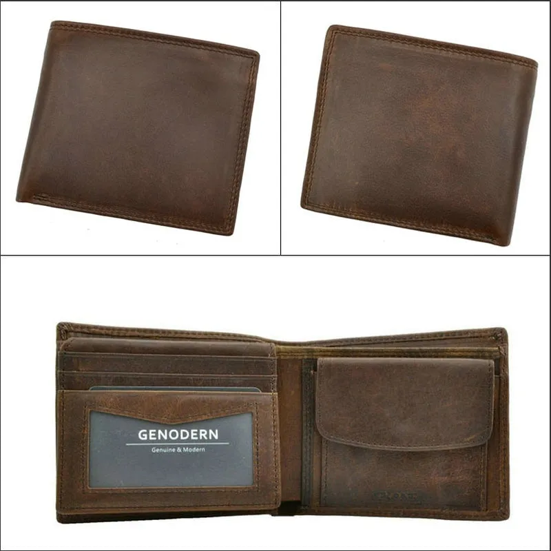 Men's Leather Bi-Fold Wallet