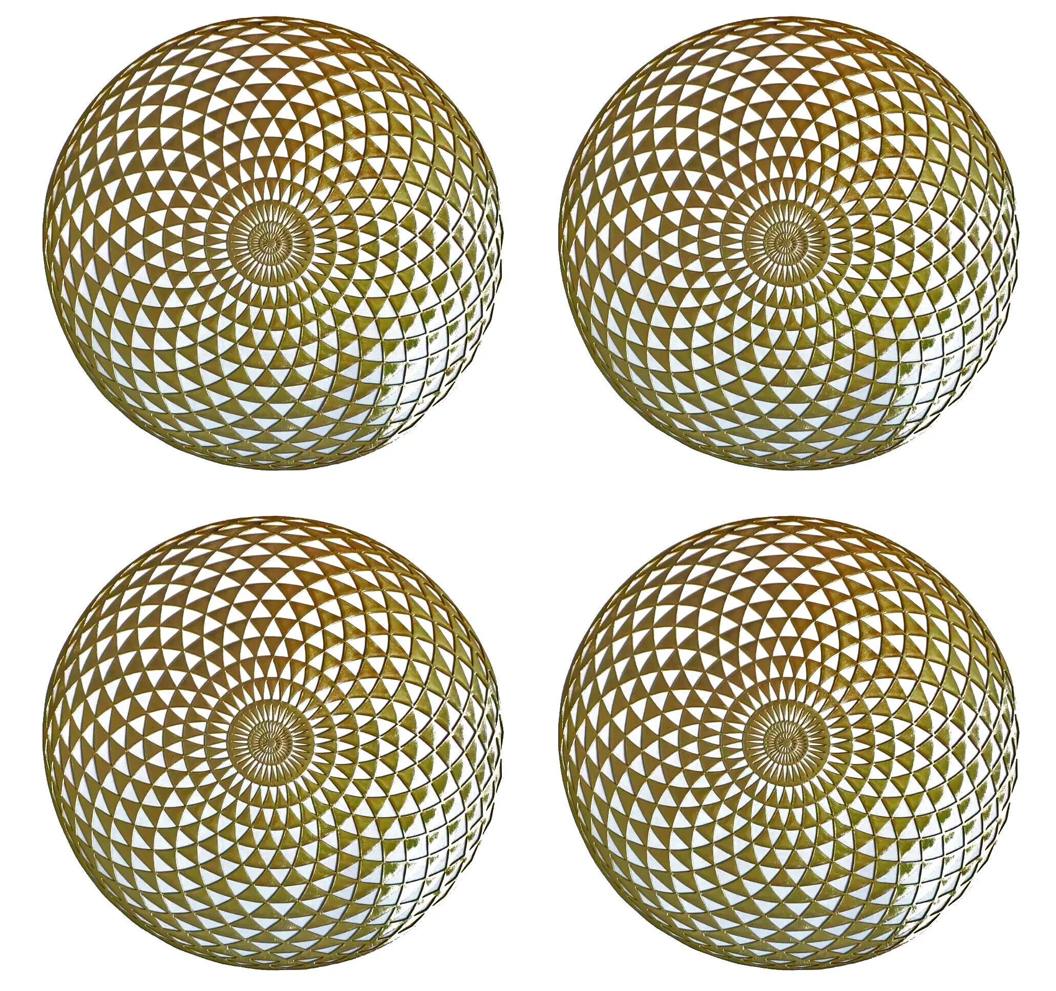 Metallic Placemats Set of 4 - Easy to Clean, Washable Decorative Place Mats for Kitchen and Dining Table - Non-Slip Round Table Mats - Dinnerware & Accessories - Dining Table Centerpiece Décor