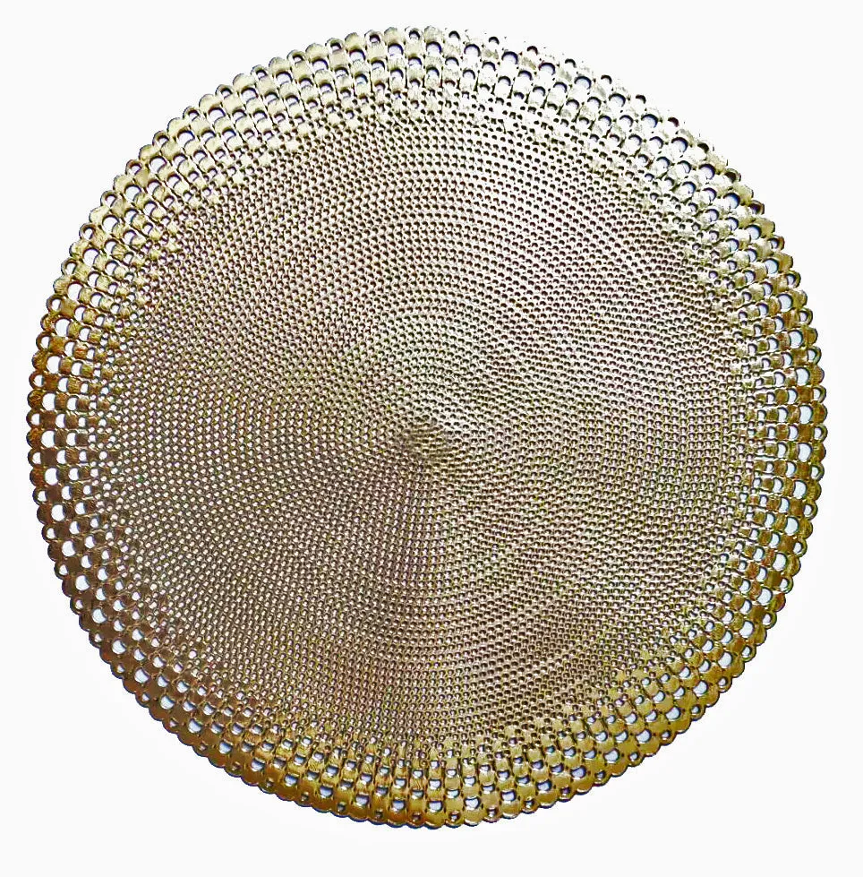 Metallic Placemats Set of 4 - Easy to Clean, Washable Decorative Place Mats for Kitchen and Dining Table - Non-Slip Round Table Mats - Dinnerware & Accessories - Dining Table Centerpiece Décor