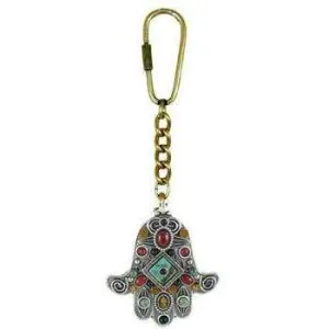 Michal Golan African Turquoise, Red Jasper Keychain