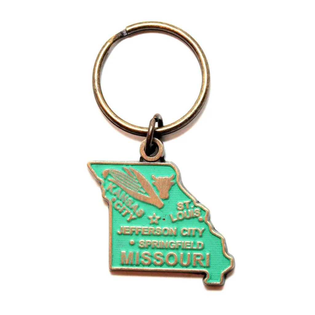 Missouri Key Chain - High Quality Thick Metal State Love Key Ring