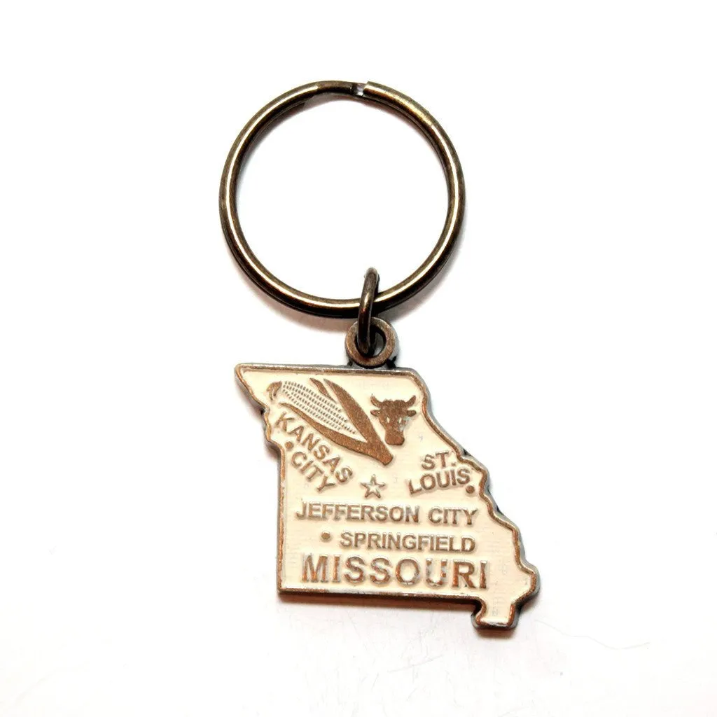 Missouri Key Chain - High Quality Thick Metal State Love Key Ring