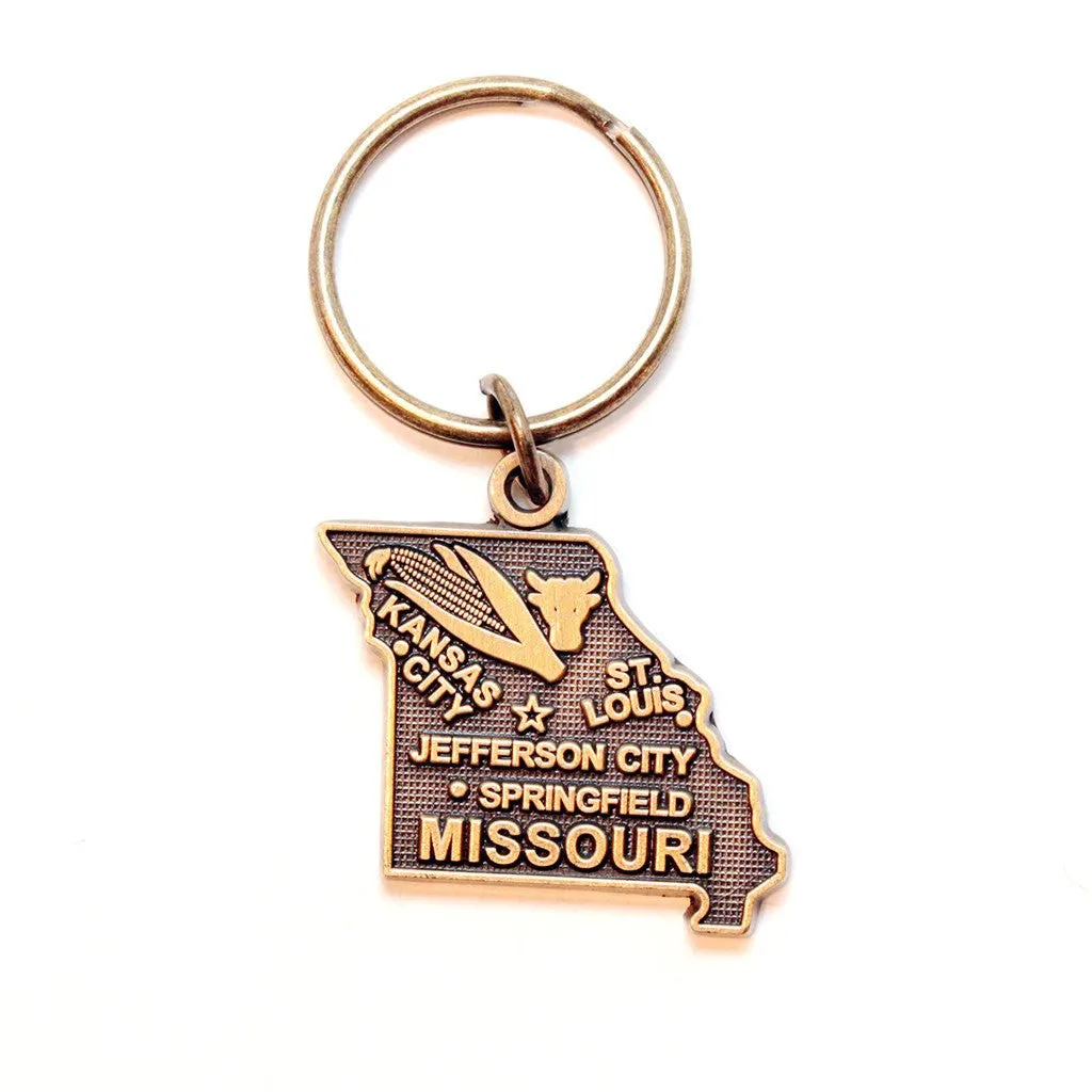 Missouri Key Chain - High Quality Thick Metal State Love Key Ring