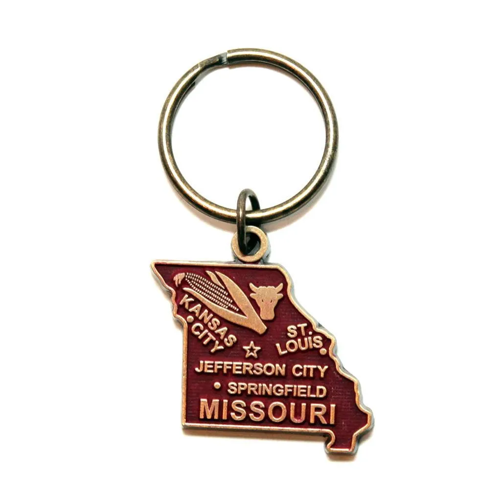 Missouri Key Chain - High Quality Thick Metal State Love Key Ring