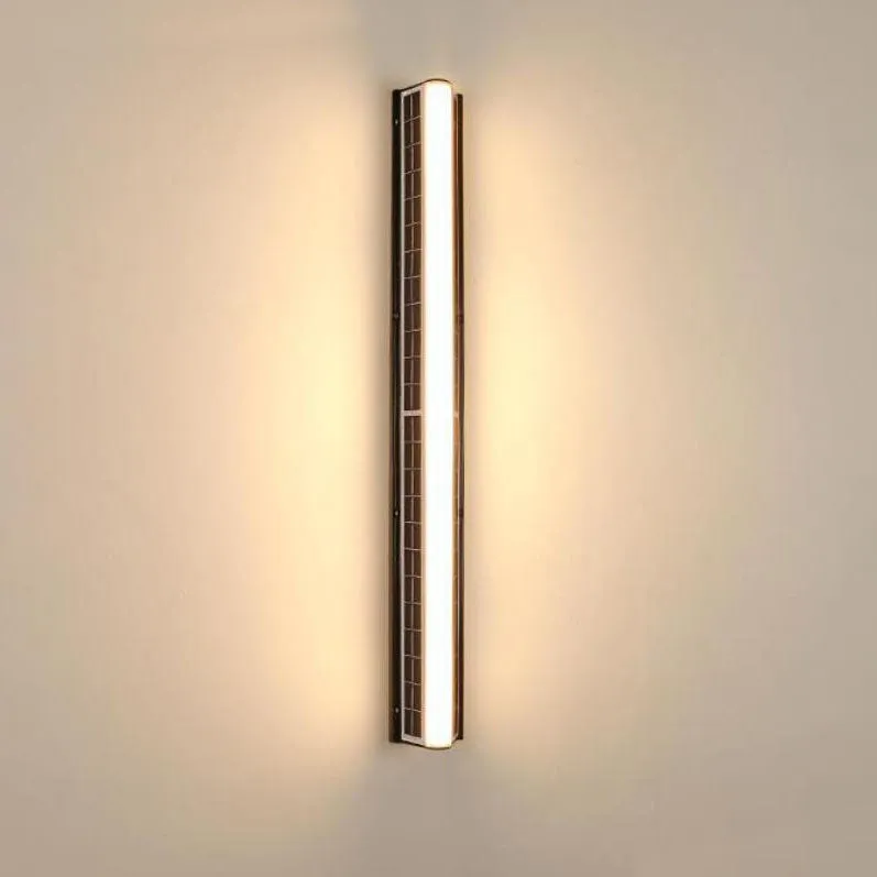 Modern Long Acrylic Solar LED Waterproof Outdoor Garden Wall Light