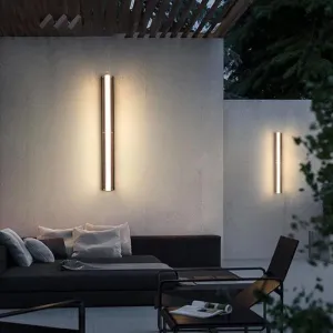 Modern Long Acrylic Solar LED Waterproof Outdoor Garden Wall Light