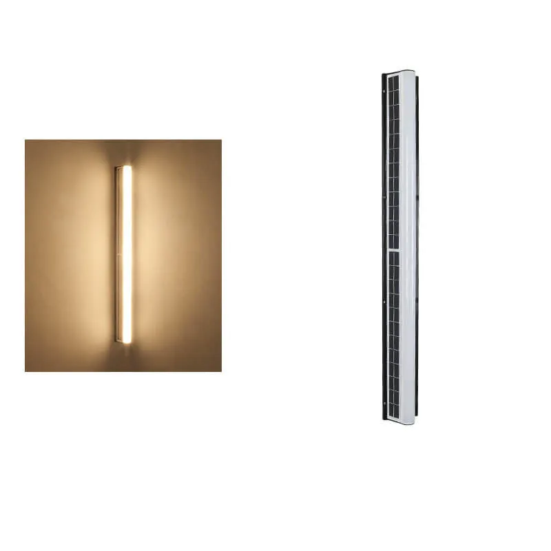 Modern Long Acrylic Solar LED Waterproof Outdoor Garden Wall Light