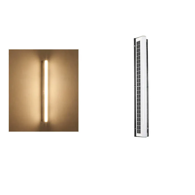 Modern Long Acrylic Solar LED Waterproof Outdoor Garden Wall Light