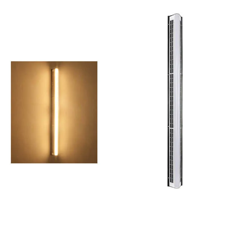 Modern Long Acrylic Solar LED Waterproof Outdoor Garden Wall Light