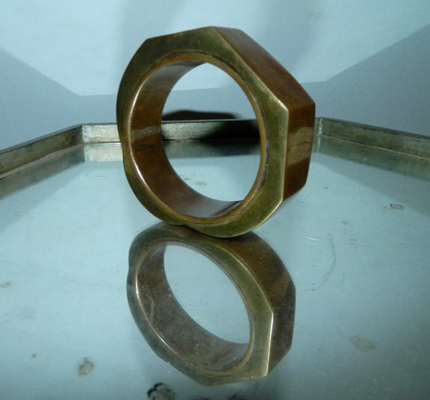 modernist vintage COPPER bangle bracelet 1960s