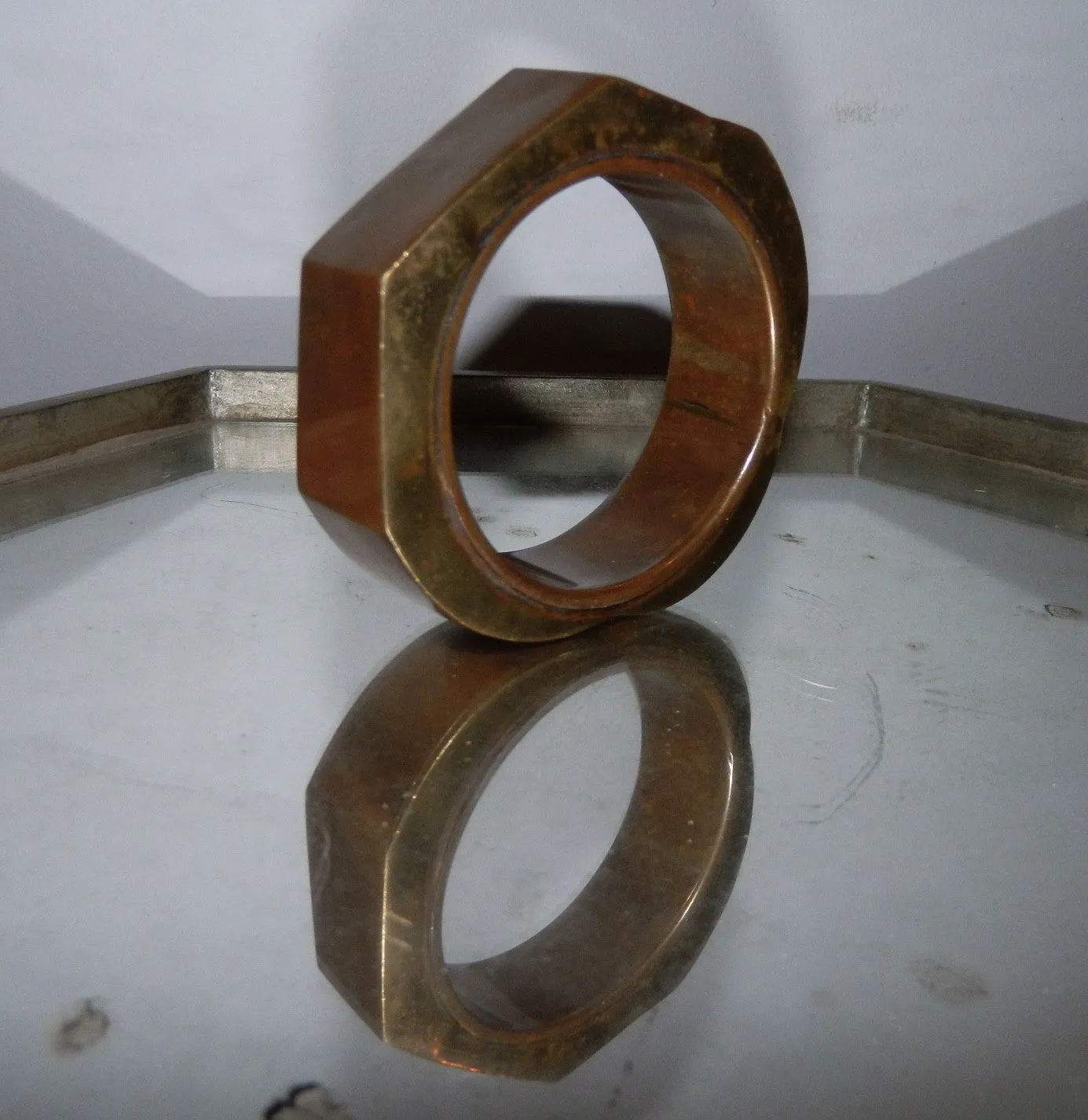 modernist vintage COPPER bangle bracelet 1960s