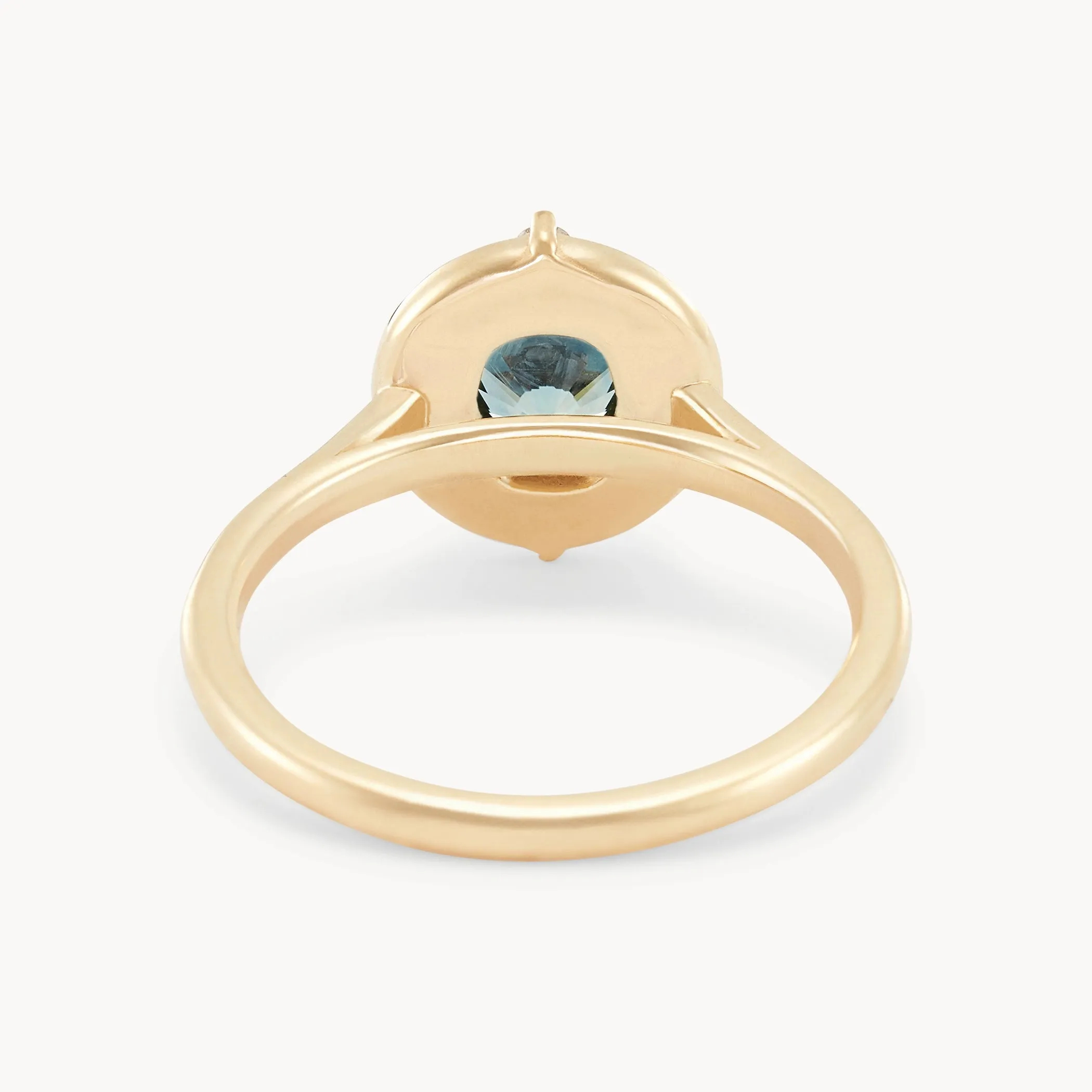 moonlit bliss one-of-a-kind - 14k yellow gold ring, mint green sapphire AC