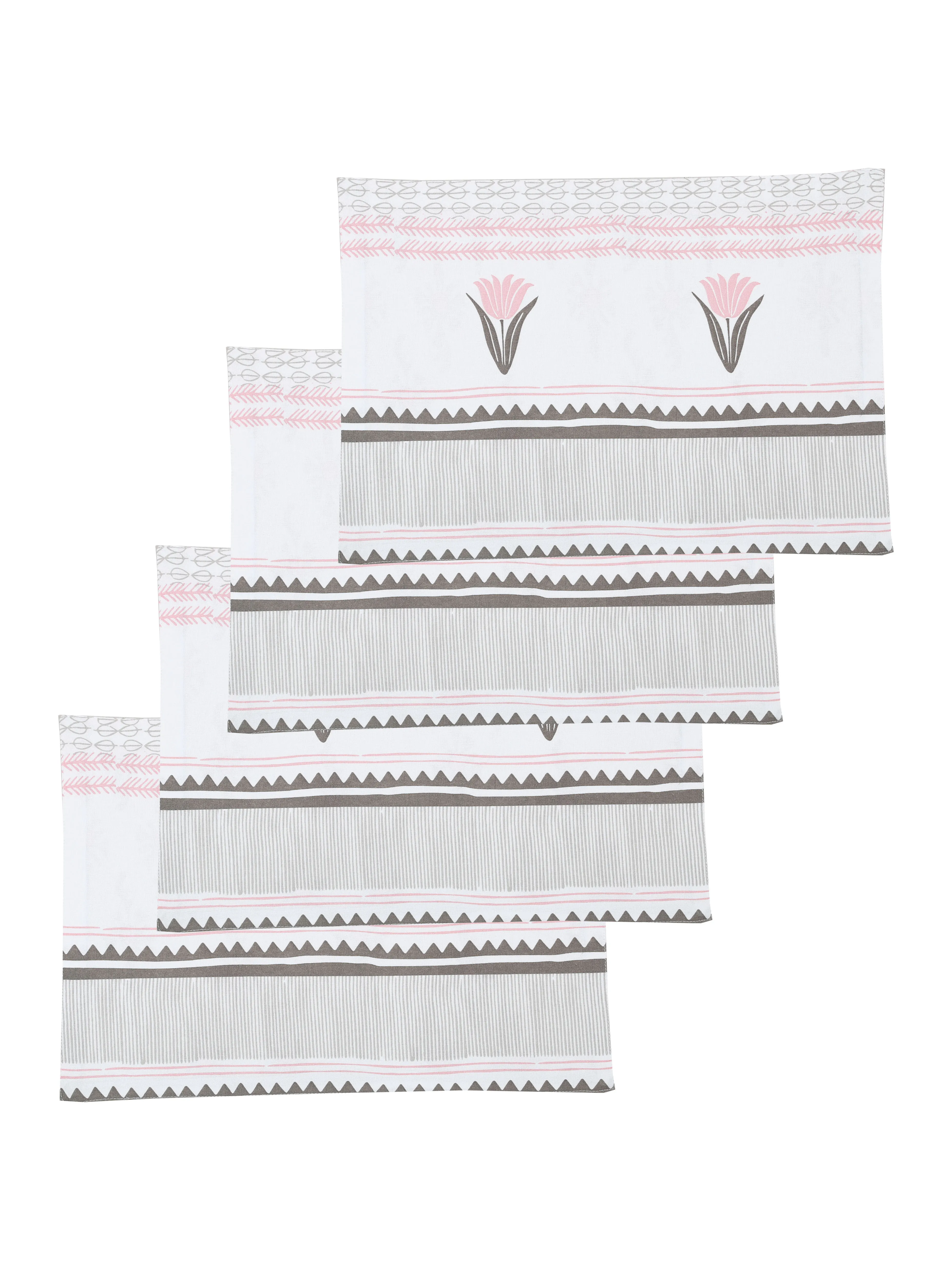 Mrinaal - Set Of 4 Placemats (Pink)