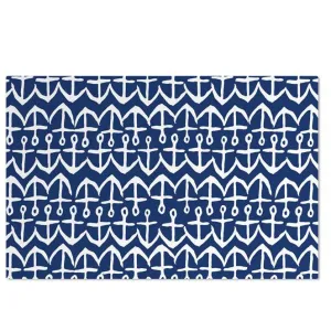 Navy Anchors 17" x 11" Vinyl Placemat