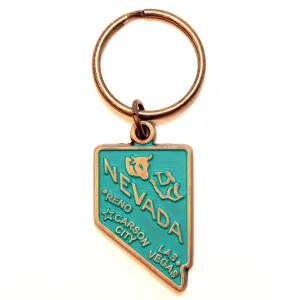 Nevada Keychain - High Quality Thick Metal State Love Key Ring