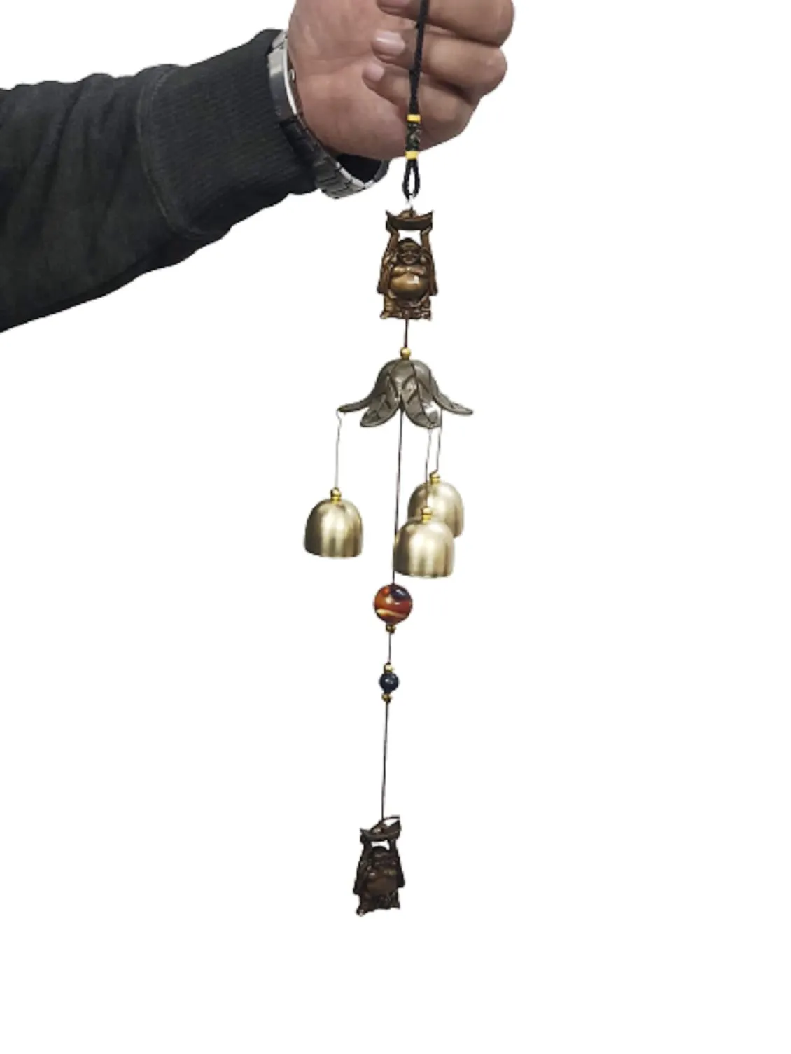 numeroastro Hanging Wind Chime (Laughing Buddha Design) (40 Cms) (1 Pc)