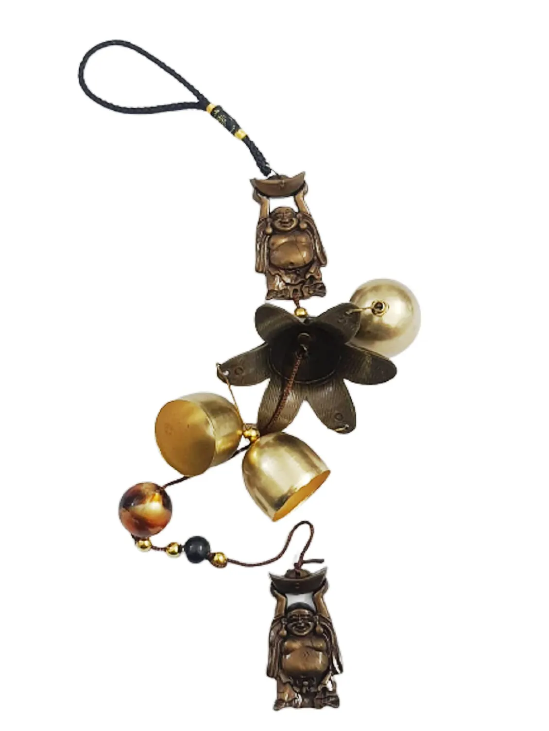 numeroastro Hanging Wind Chime (Laughing Buddha Design) (40 Cms) (1 Pc)