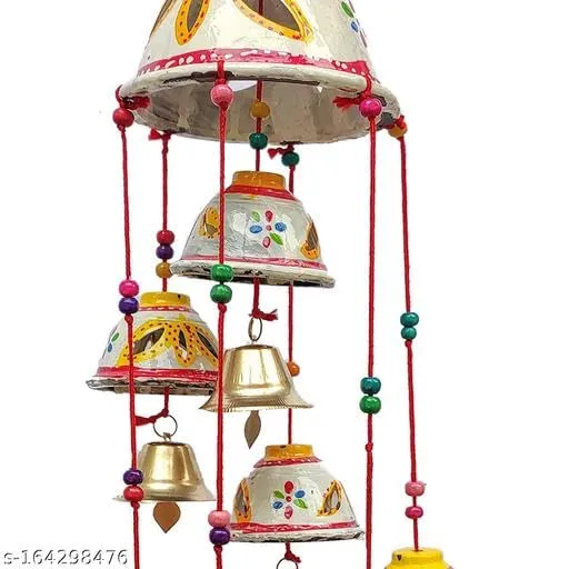 PANCHOLI UNIQUE Rajasthani Jhalar Wind Chime-Traditional Indian Decor Piece Wind Chimes for Home Decoration