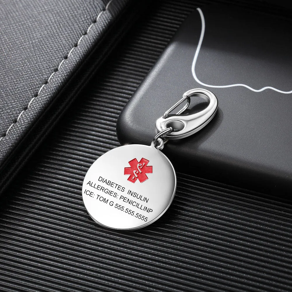 Personalized Customize Emergency Engraving Keychains