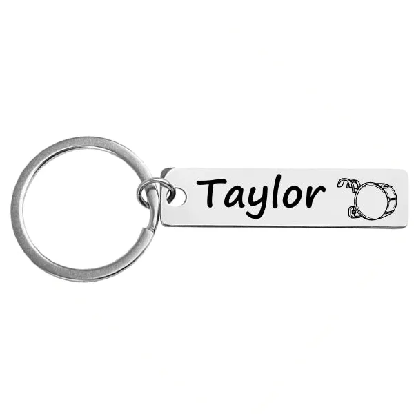 Personalized Drum Keychain