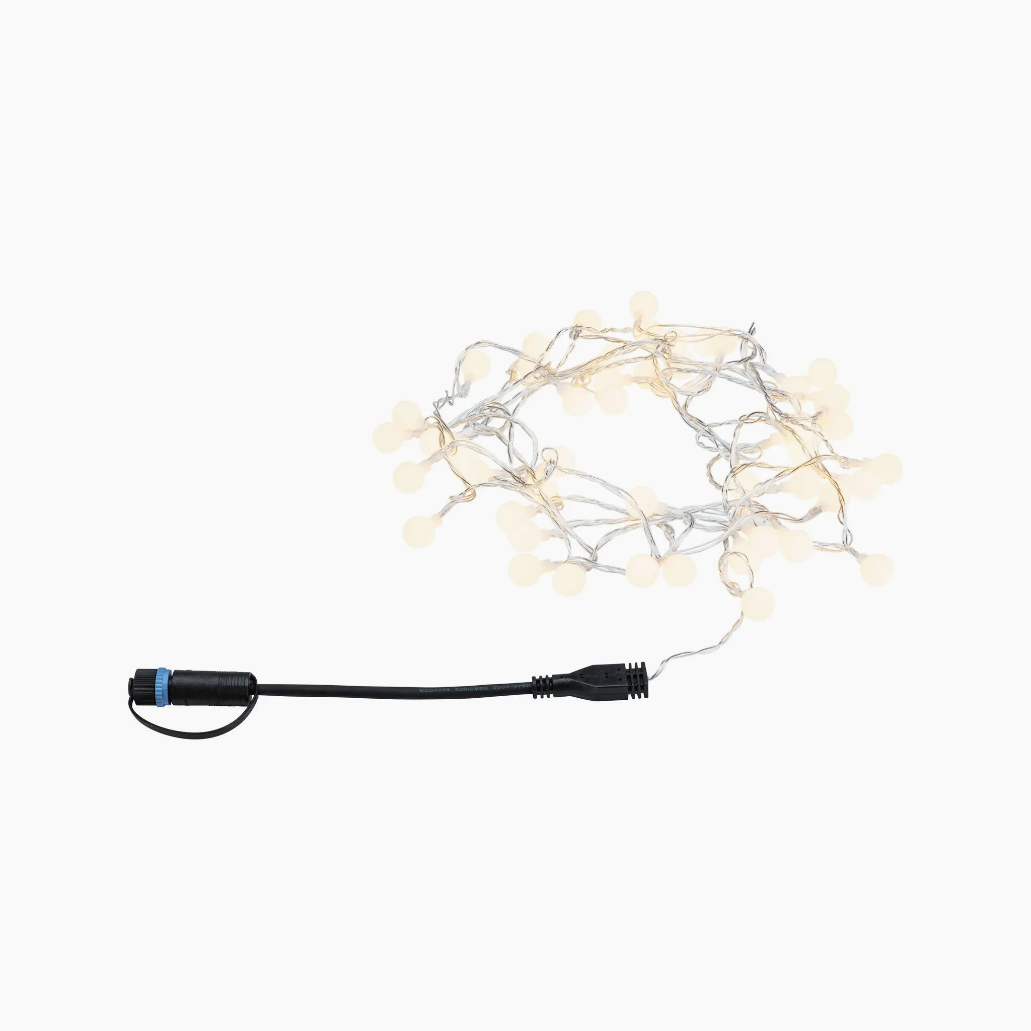 Plug & Shine Outdoor 1.8W LED 5m Warm White Fairy Lights in Black