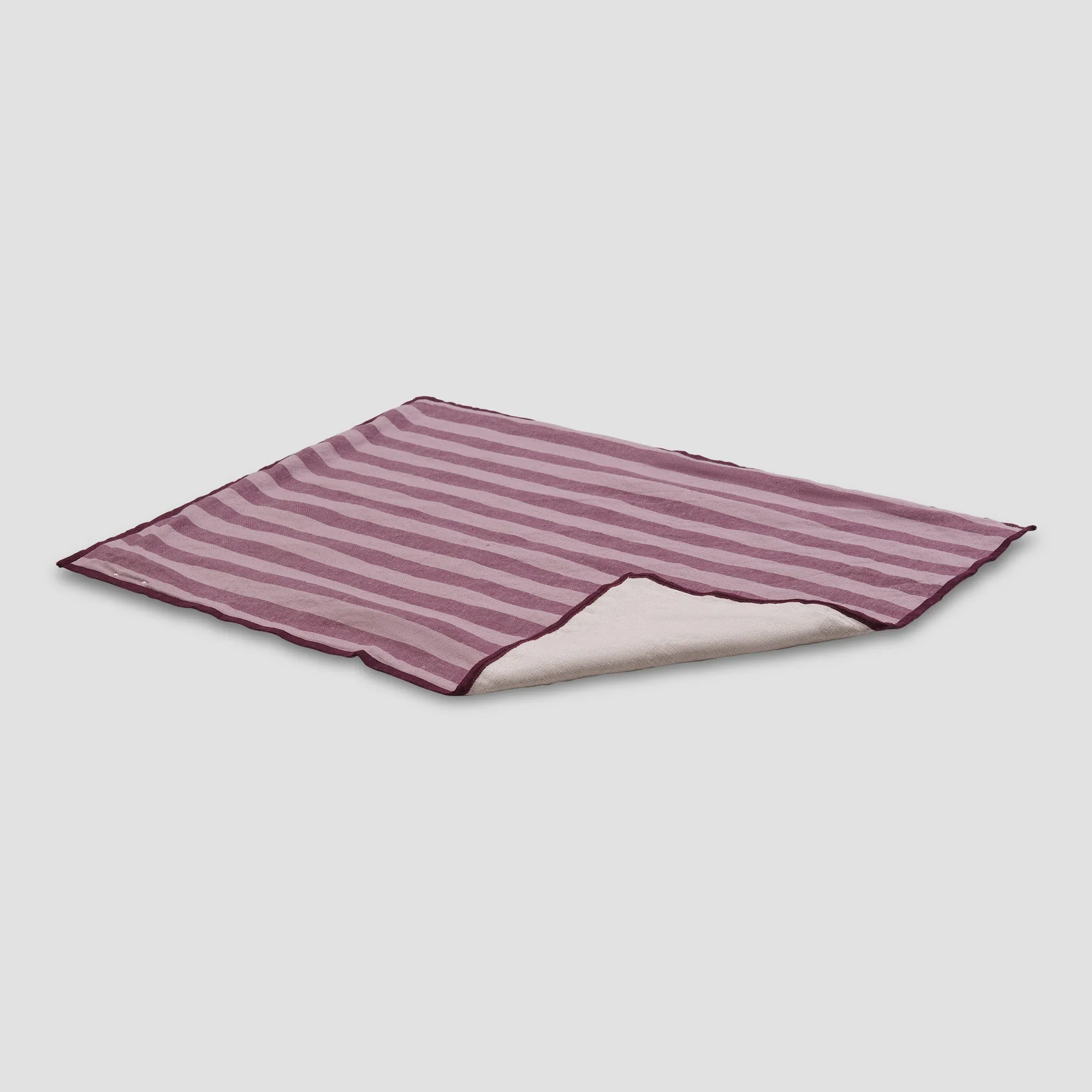 Plum Wine Amberley Stripe Linen Placemats Set of 4