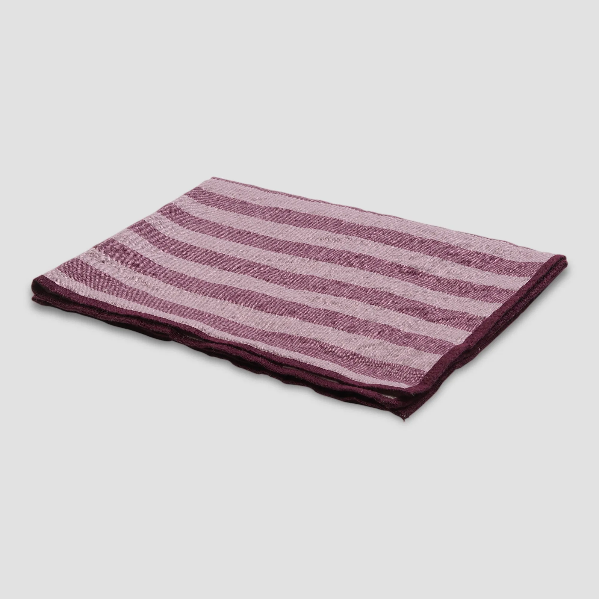 Plum Wine Amberley Stripe Linen Placemats Set of 4