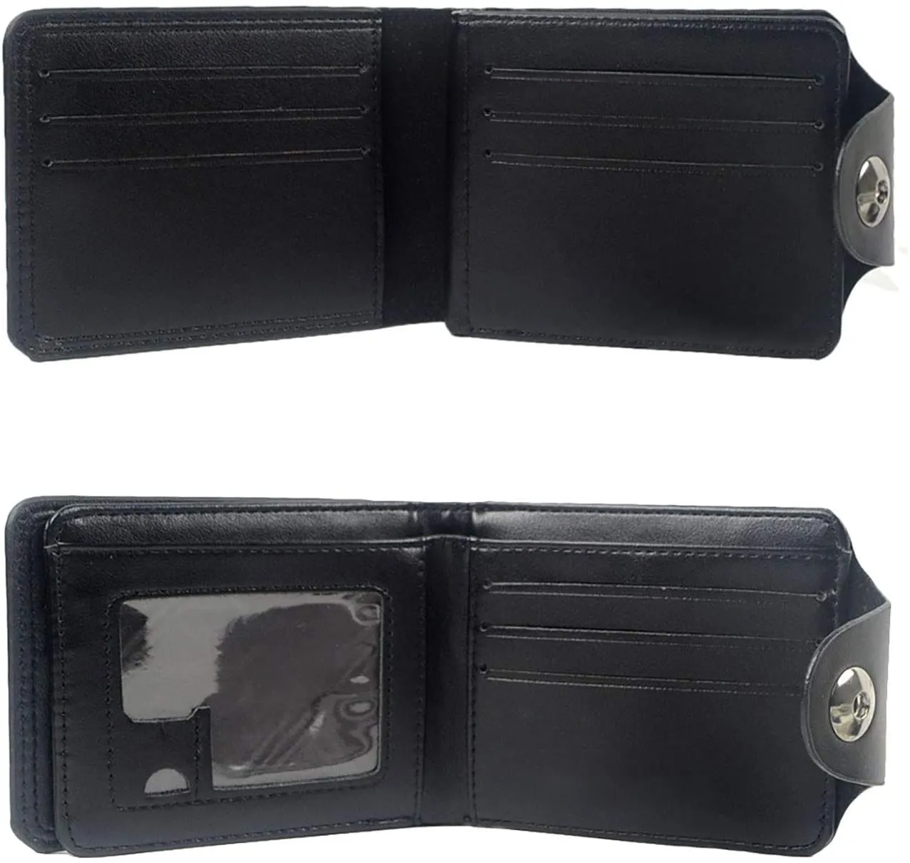 POPUCT New Men's US Dollar Bill Money Bifold Wallet(Black-Small)