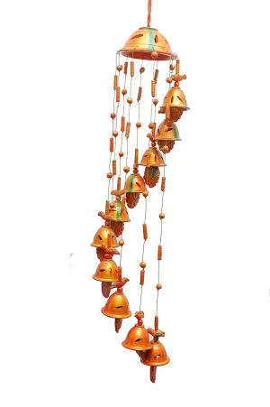 PS SHEVIN@WindChimes Hanging Bell for Good Luck Terracotta Wind Chime Home Decorative Hanging Bell for Outdoor Garden Home Office_zs22