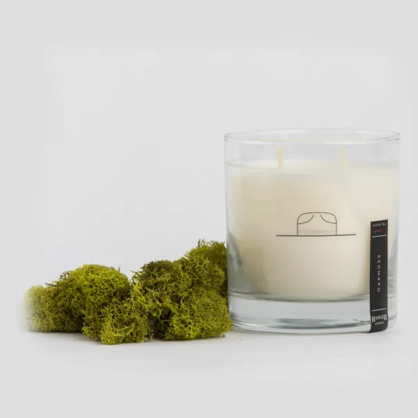 ROCKS GLASS CANDLE - OAK MOSS