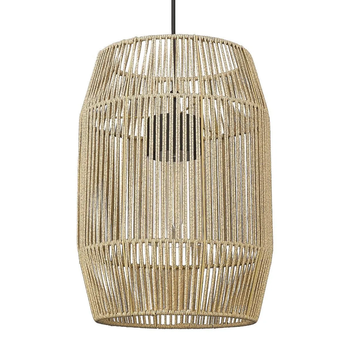 Seabrooke 21 in. Outdoor Pendant Light  Black finish