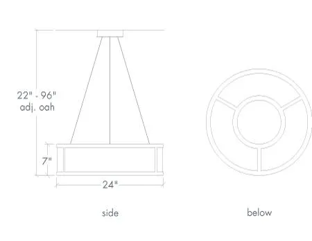 Tambour 17379-24 Indoor/Outdoor Pendant By Ultralights Lighting