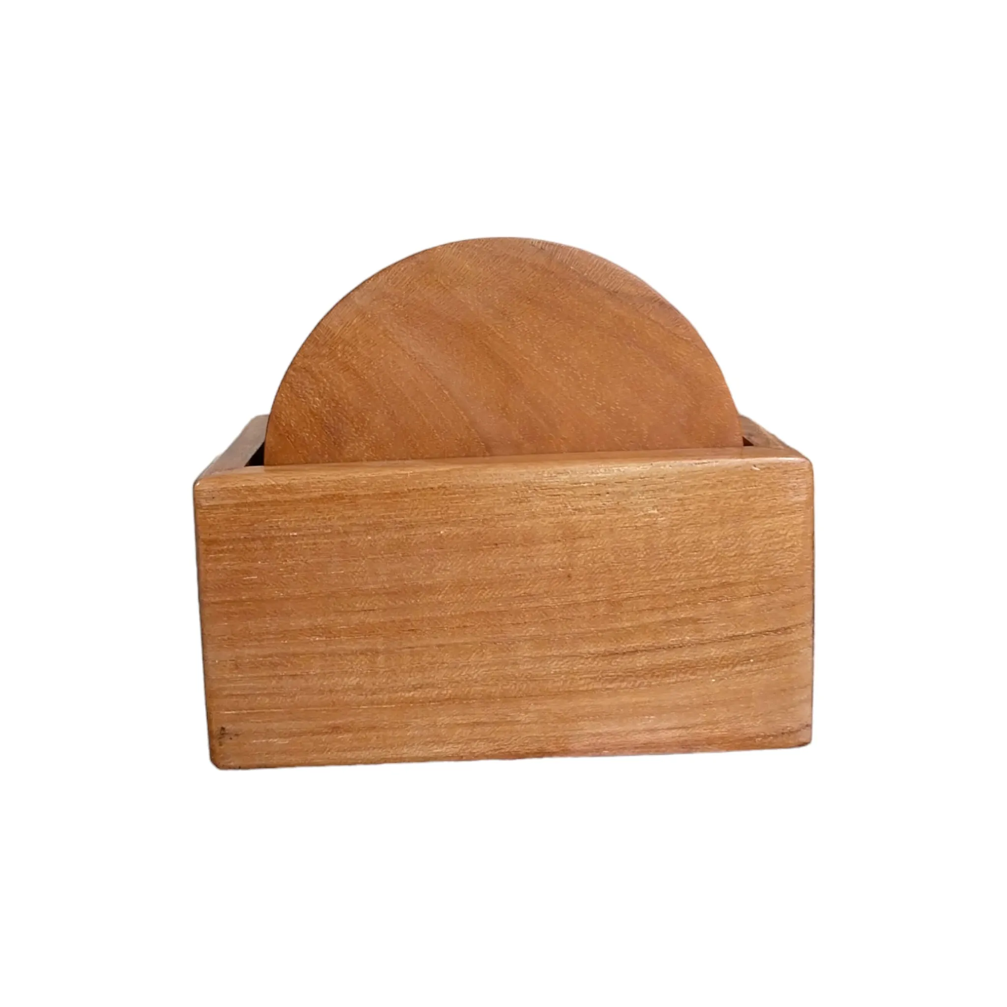 Teak Wood Coasters, Set of 6