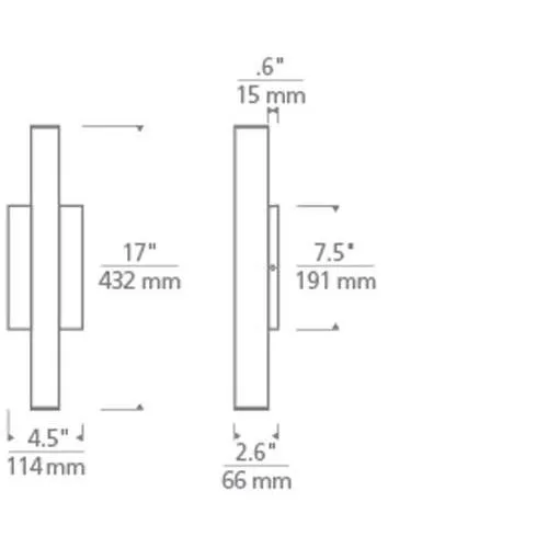 Tech Lighting 700OW Chara Square 17 Outdoor Wall