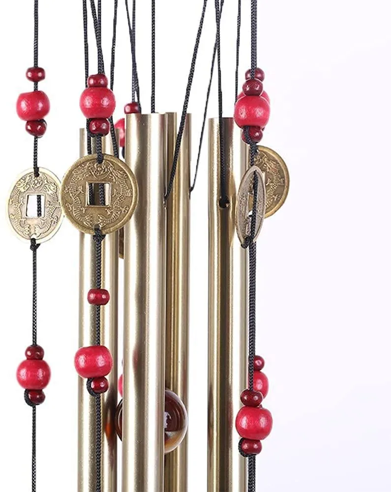 TIMESETL Fengsui Metal Wind Chime for Home Decor (24 inch, Multicolour)