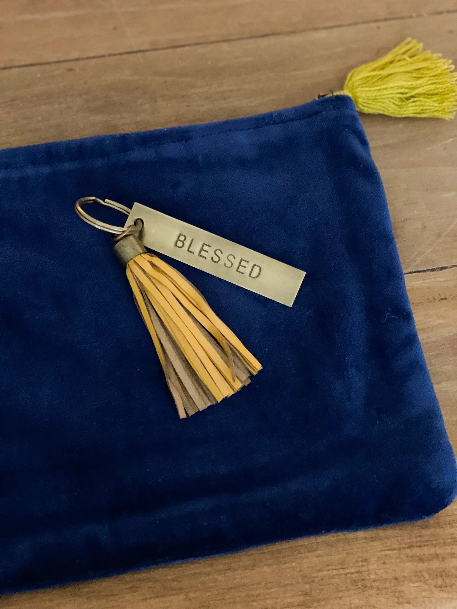 Velvet Zipper Pouch & Keychain Gift Bundle