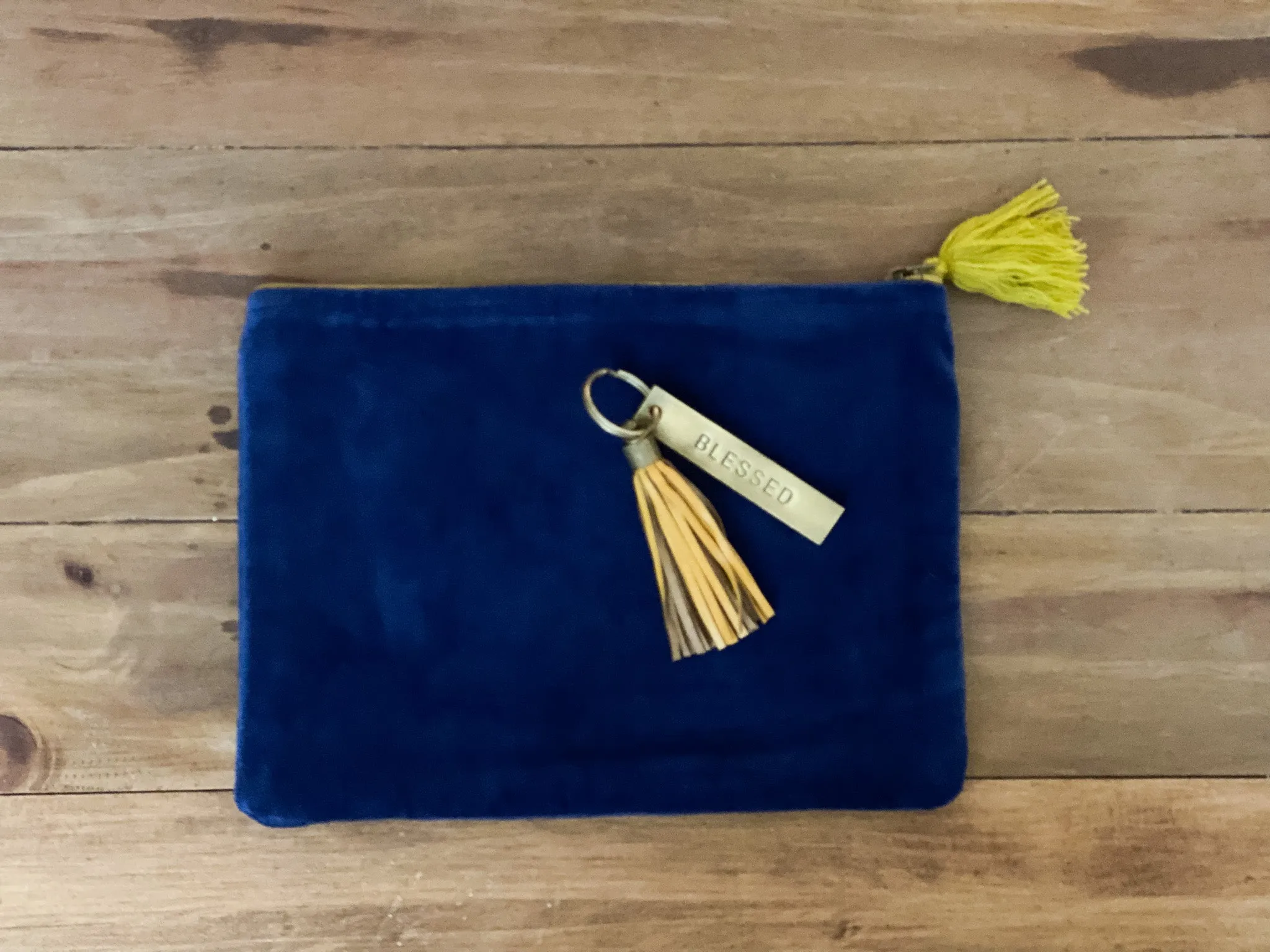 Velvet Zipper Pouch & Keychain Gift Bundle