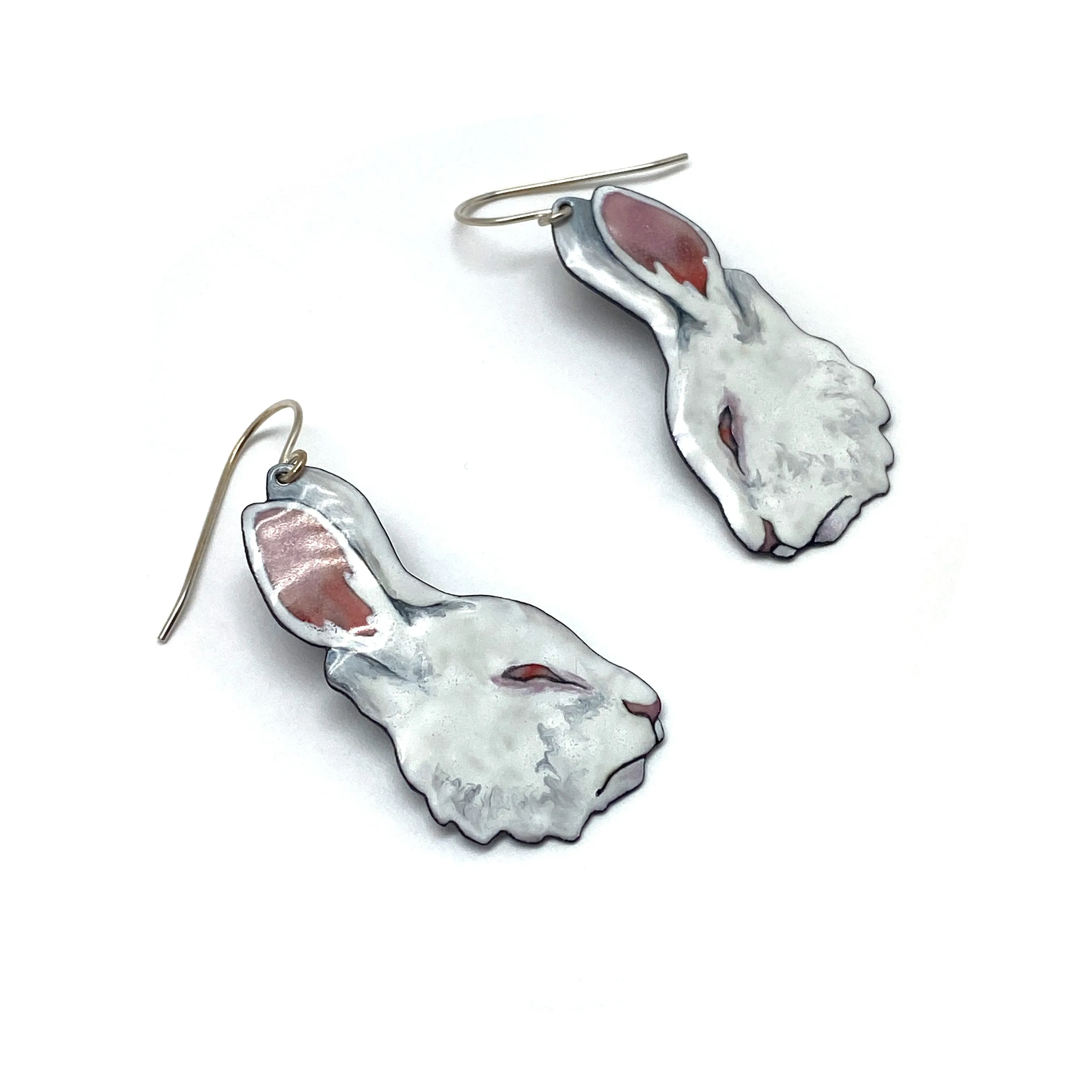 White Rabbit Earrings