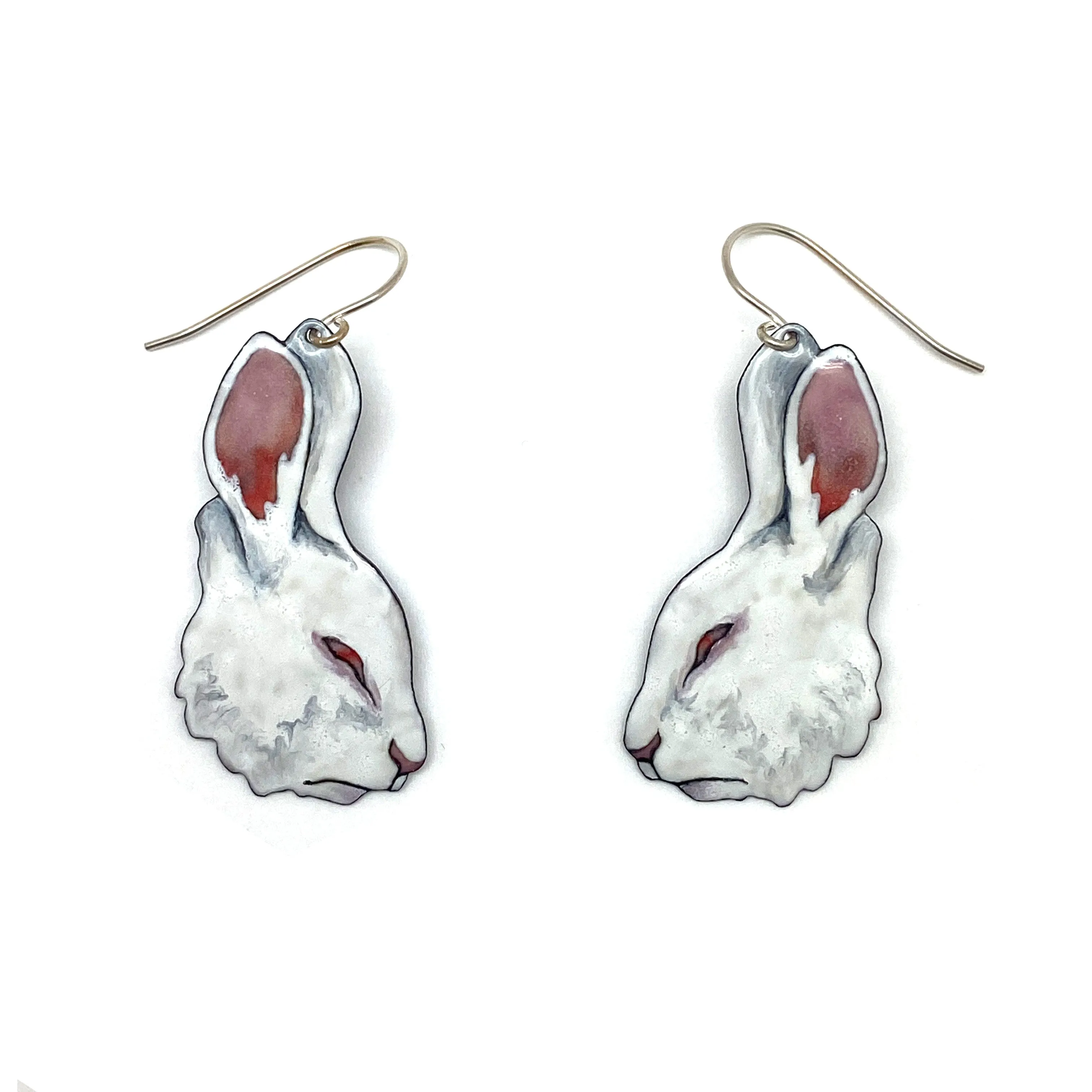 White Rabbit Earrings