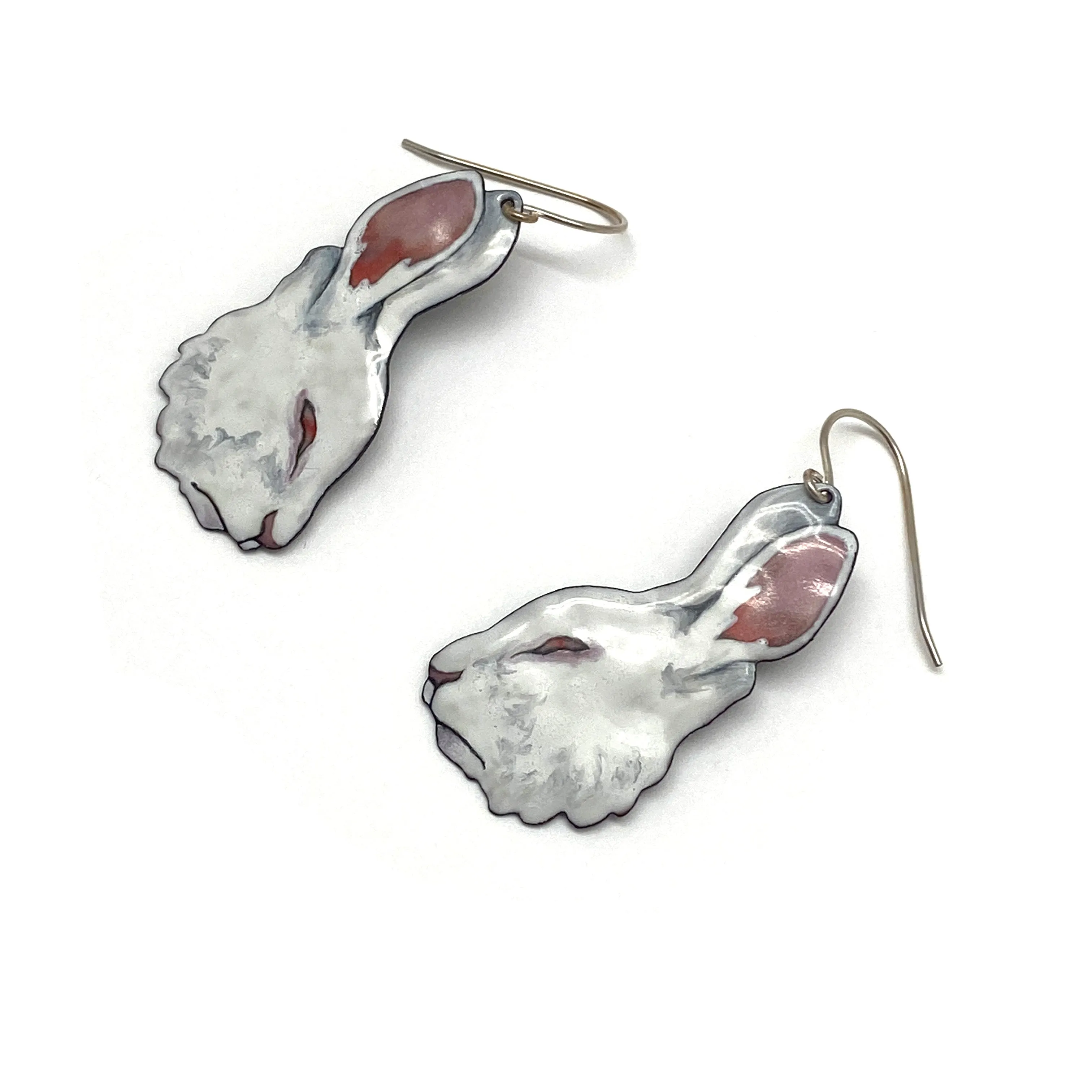 White Rabbit Earrings