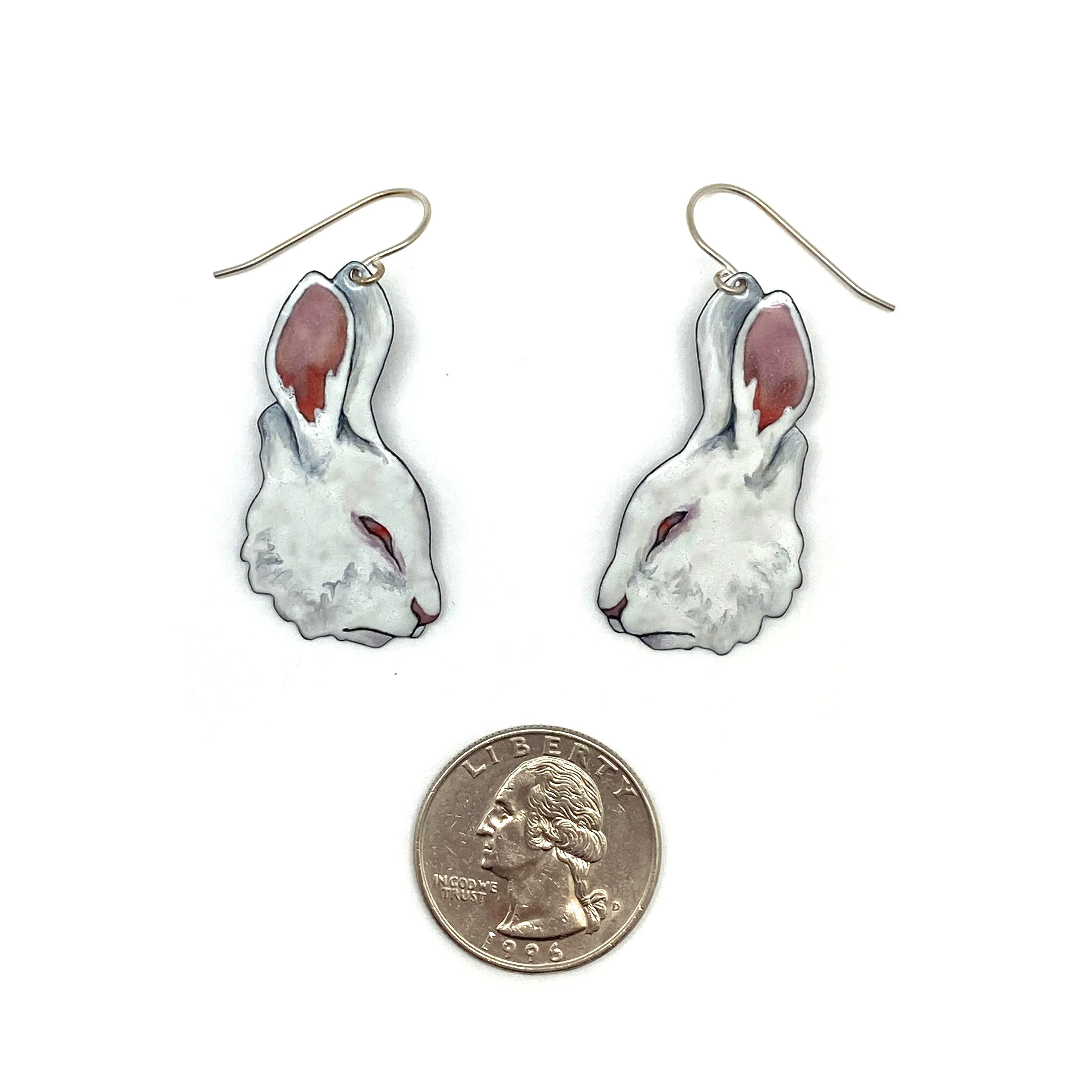 White Rabbit Earrings