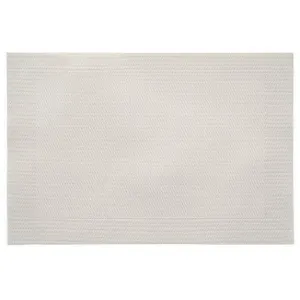 Woven PVC 19" x 13 " Placemat - White