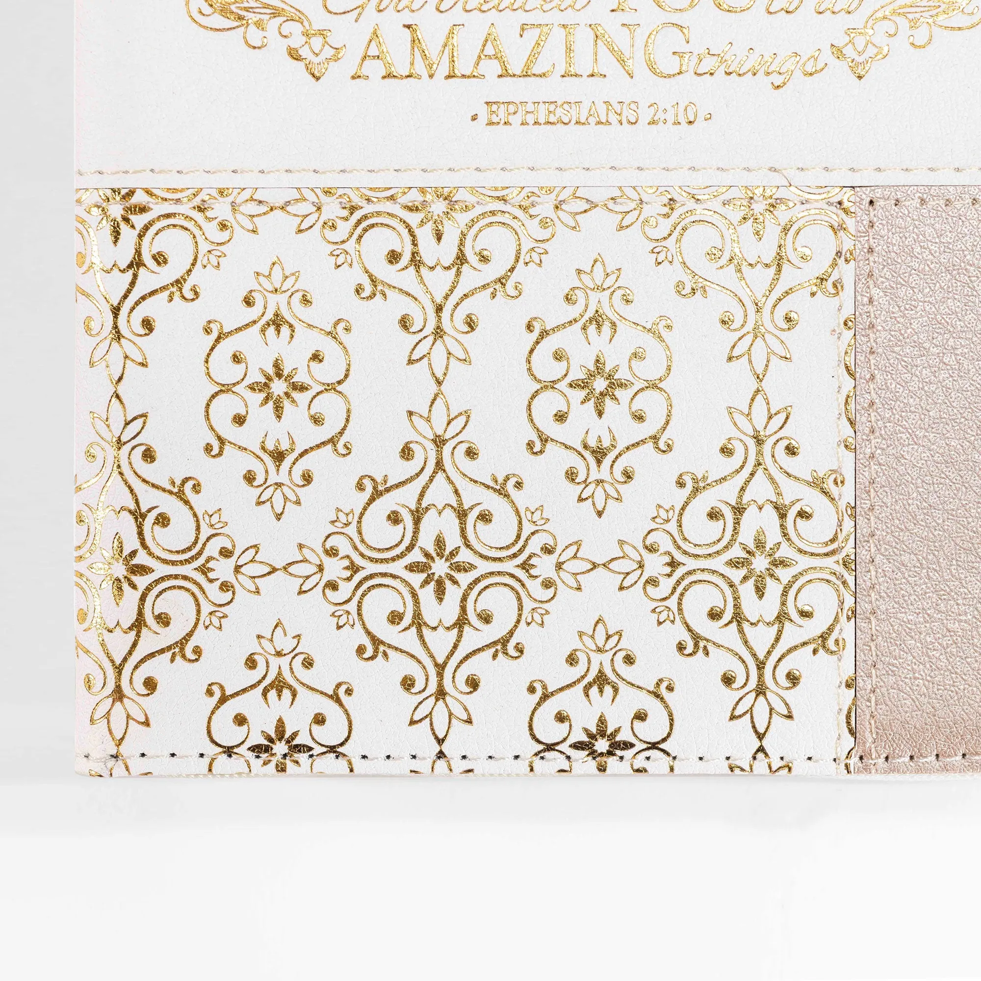 Zippered Journal - Cream And Gold Amazing You